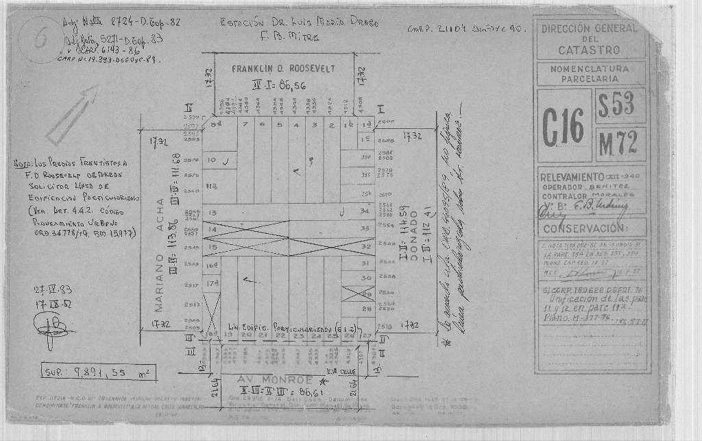 TERRENOS/FRACCIONES/LOTEOS - TERRENOS - VILLA URQUIZA, CAPITAL FEDERAL
